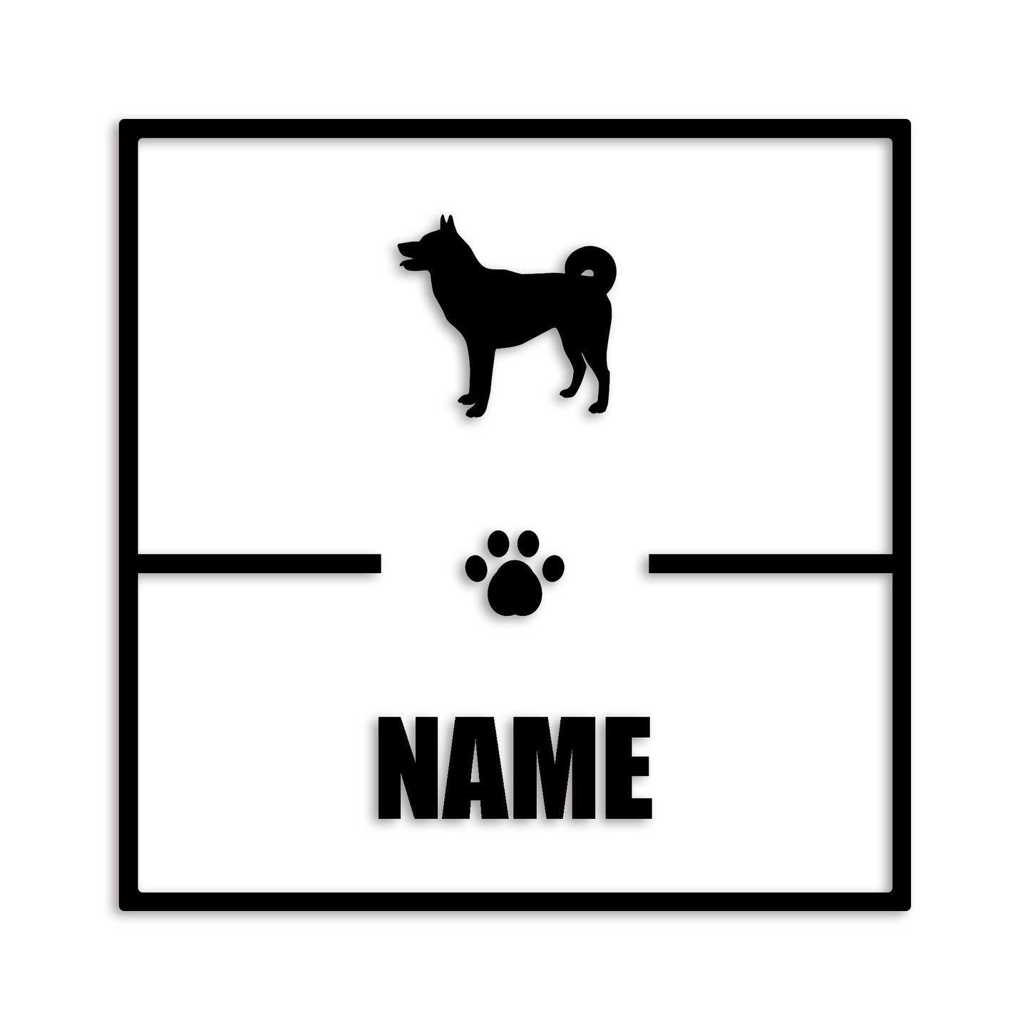 甲斐犬 文字入れ可能 ペット 犬 カッティング ステッカー (st-145-119)