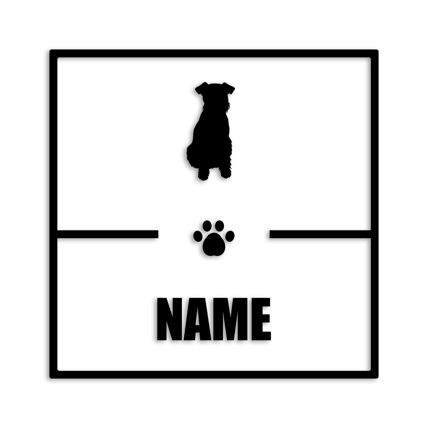 ウェルシュテリア 文字入れ可能 ペット 犬 カッティング ステッカー (st-145-12)