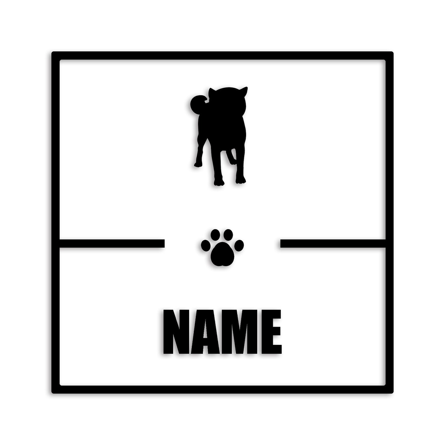 柴犬 文字入れ可能 ペット 犬 カッティング ステッカー (st-145-122)