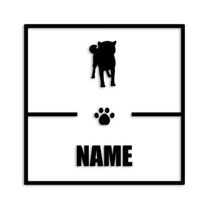 柴犬 文字入れ可能 ペット 犬 カッティング ステッカー (st-145-122)