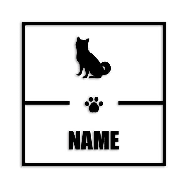 柴犬 文字入れ可能 カッティングステッカー st-145-123
