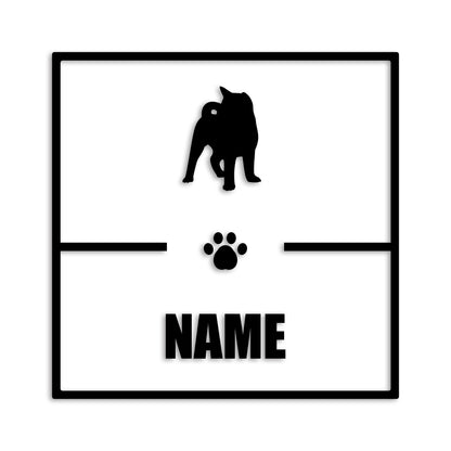 秋田犬 文字入れ可能 ペット 犬 カッティング ステッカー (st-145-126)