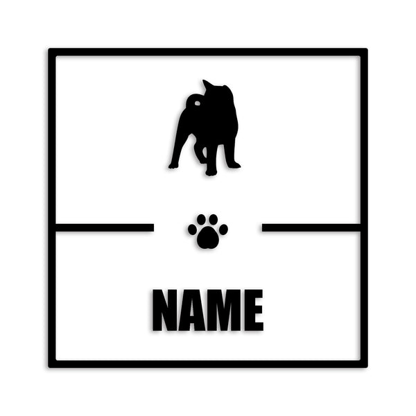 秋田犬 文字入れ可能 カッティングステッカー st-145-126
