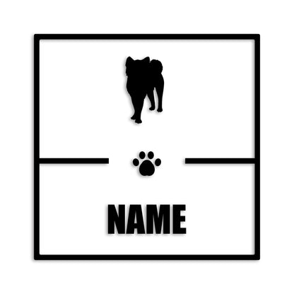 秋田犬 文字入れ可能 ペット 犬 カッティング ステッカー (st-145-127)