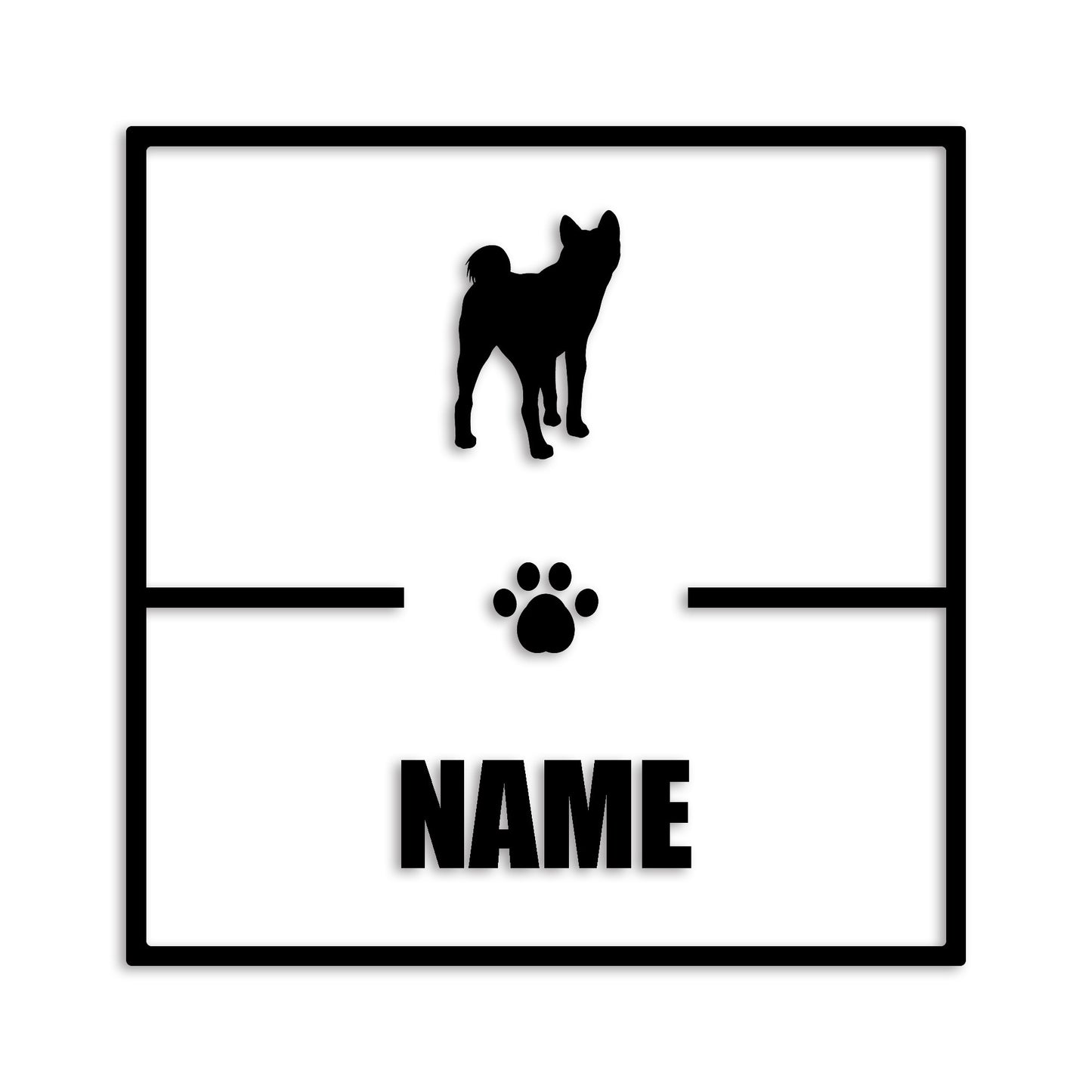 秋田犬 文字入れ可能 ペット 犬 カッティング ステッカー (st-145-128)