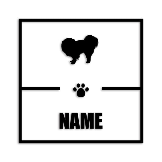 狆 ちん 文字入れ可能 ペット 犬 カッティング ステッカー (st-145-129)