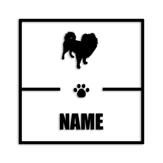 狆 ちん 文字入れ可能 ペット 犬 カッティング ステッカー (st-145-130)