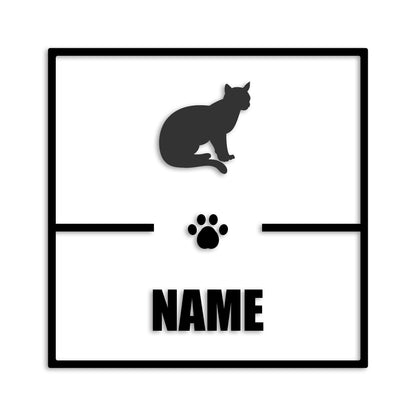 アビシニアン 文字入れ可能 ペット 猫 カッティング ステッカー (st-145-131)