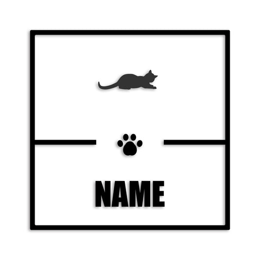 アビシニアン 文字入れ可能 ペット 猫 カッティング ステッカー (st-145-132)