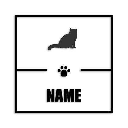 エキゾチック 文字入れ可能 ペット 猫 カッティング ステッカー (st-145-139)