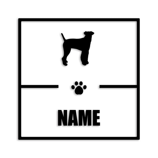 エアデール 文字入れ可能 ペット 犬 カッティング ステッカー (st-145-14)