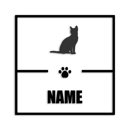 エジプシャンマウ 文字入れ可能 ペット 猫 カッティング ステッカー (st-145-140)