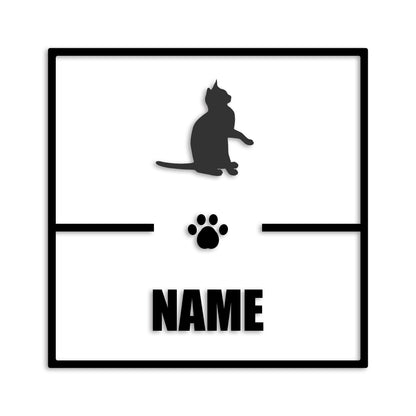 エジプシャンマウ 文字入れ可能 ペット 猫 カッティング ステッカー (st-145-141)