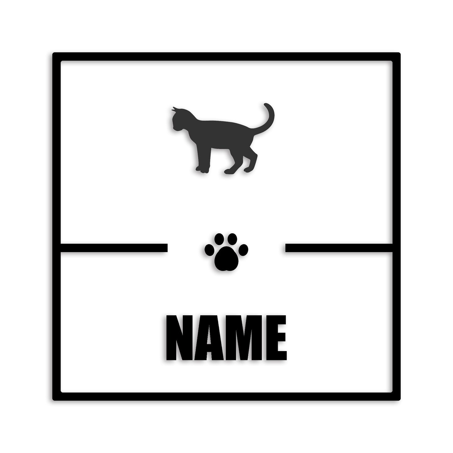 オシキャット 文字入れ可能 ペット 猫 カッティング ステッカー (st-145-142)