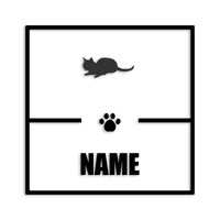 シャム猫 文字入れ可能 カッティングステッカー st-145-150