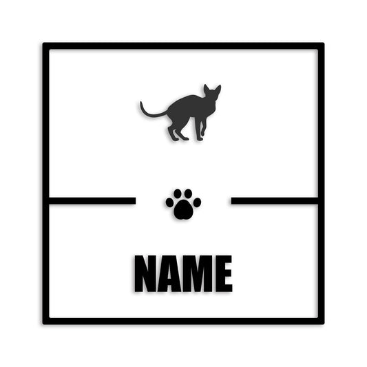 スフィンクス 文字入れ可能 ペット 猫 カッティング ステッカー (st-145-156)