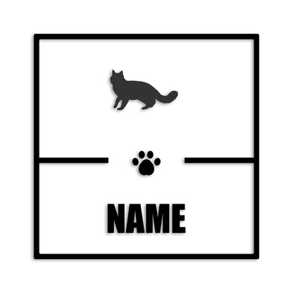 ターキッシュバン 文字入れ可能 ペット 猫 カッティング ステッカー (st-145-158)