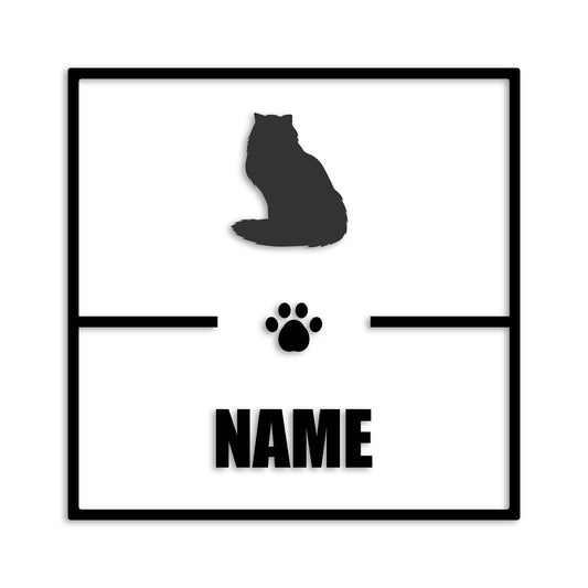 ペルシャ 文字入れ可能 ペット 猫 カッティング ステッカー (st-145-168)