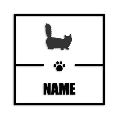 マンチカン 文字入れ可能 ペット 猫 カッティング ステッカー (st-145-171)