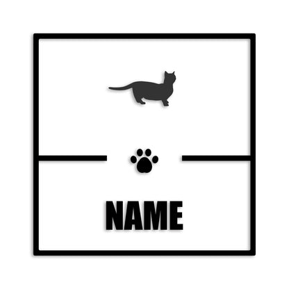 マンチカン 文字入れ可能 ペット 猫 カッティング ステッカー (st-145-172)