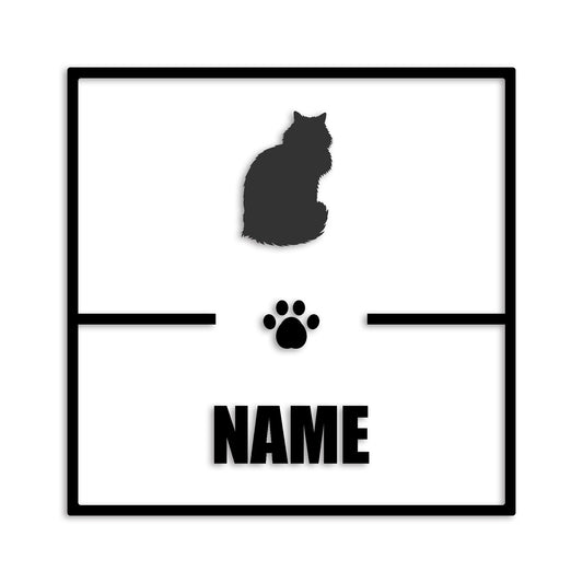 メインクーン 文字入れ可能 ペット 猫 カッティング ステッカー (st-145-173)