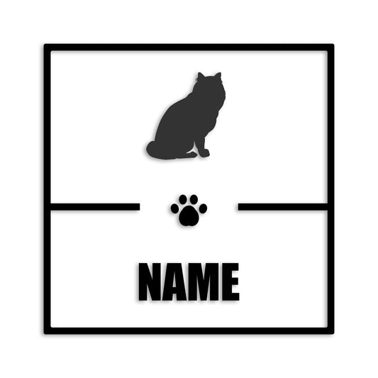 メインクーン 文字入れ可能 ペット 猫 カッティング ステッカー (st-145-174)