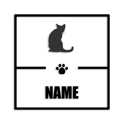 ロシアンブルー 文字入れ可能 ペット 猫 カッティング ステッカー (st-145-177)