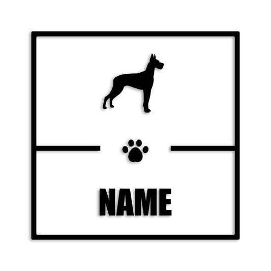 グレートデン 文字入れ可能 カッティングステッカー st-145-19