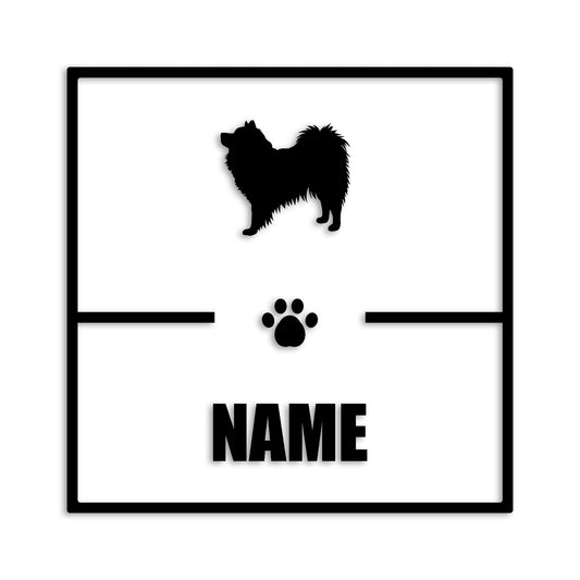 スピッツ 文字入れ可能 ペット 犬 カッティング ステッカー (st-145-38)