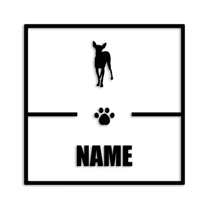 イタリアングレーハウンド 文字入れ可能 ペット 犬 カッティング ステッカー (st-145-4)