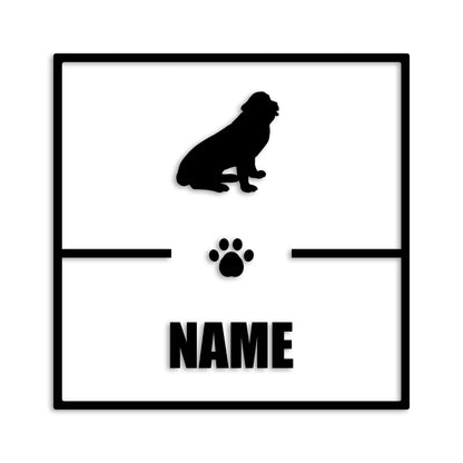 セントバーナード 文字入れ可能 ペット 犬 カッティング ステッカー (st-145-41)