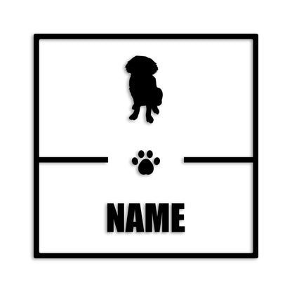 セントバーナード 文字入れ可能 ペット 犬 カッティング ステッカー (st-145-42)