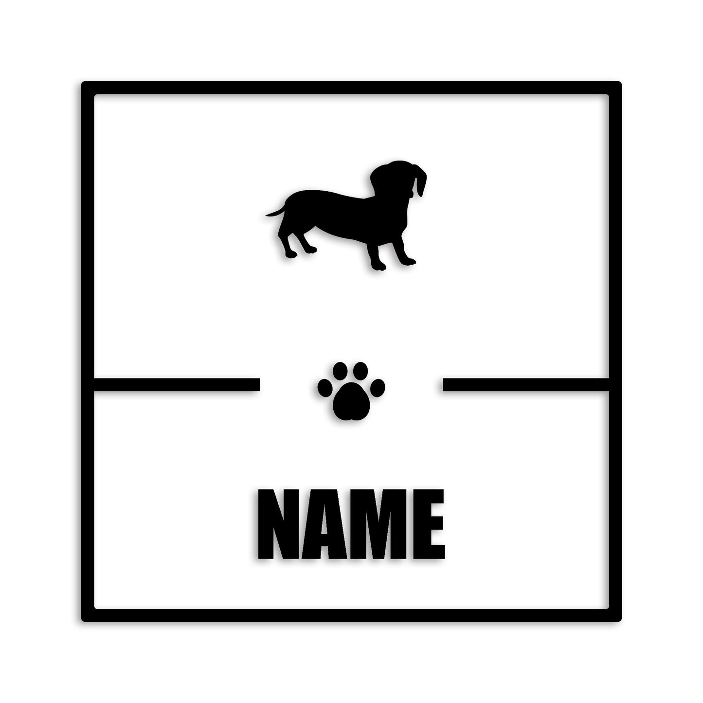 ダックスフンド 文字入れ可能 ペット 犬 カッティング ステッカー (st-145-43)