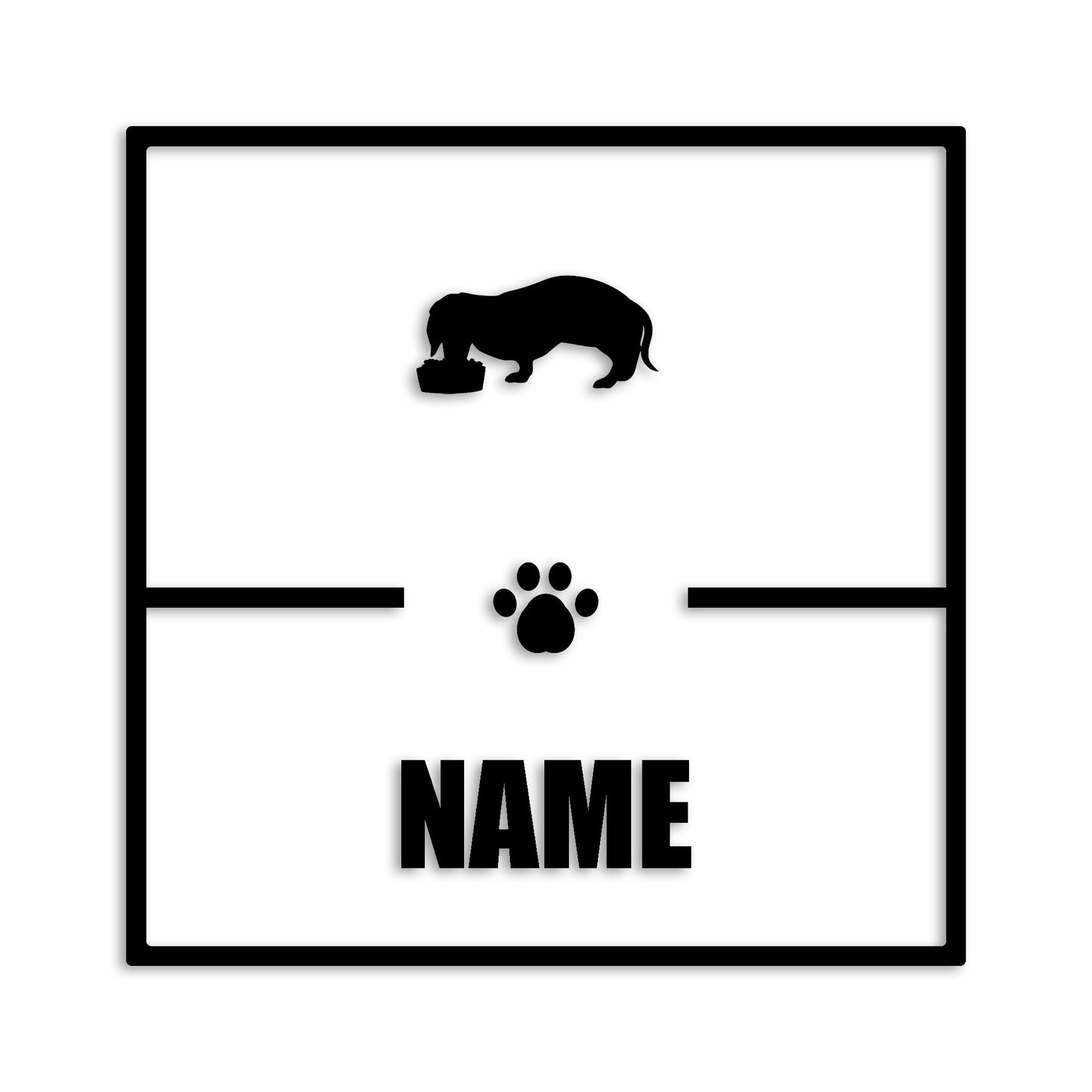 ダックスフンド 文字入れ可能 ペット 犬 カッティング ステッカー (st-145-44)