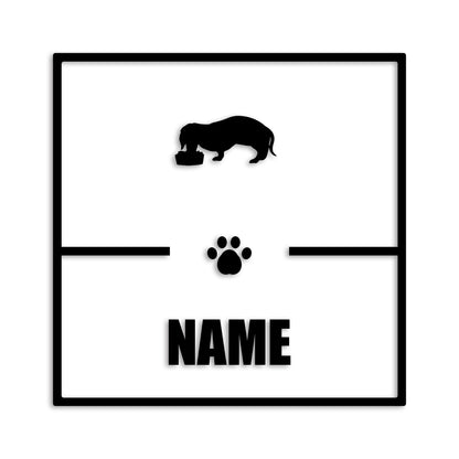 ダックスフンド 文字入れ可能 ペット 犬 カッティング ステッカー (st-145-44)