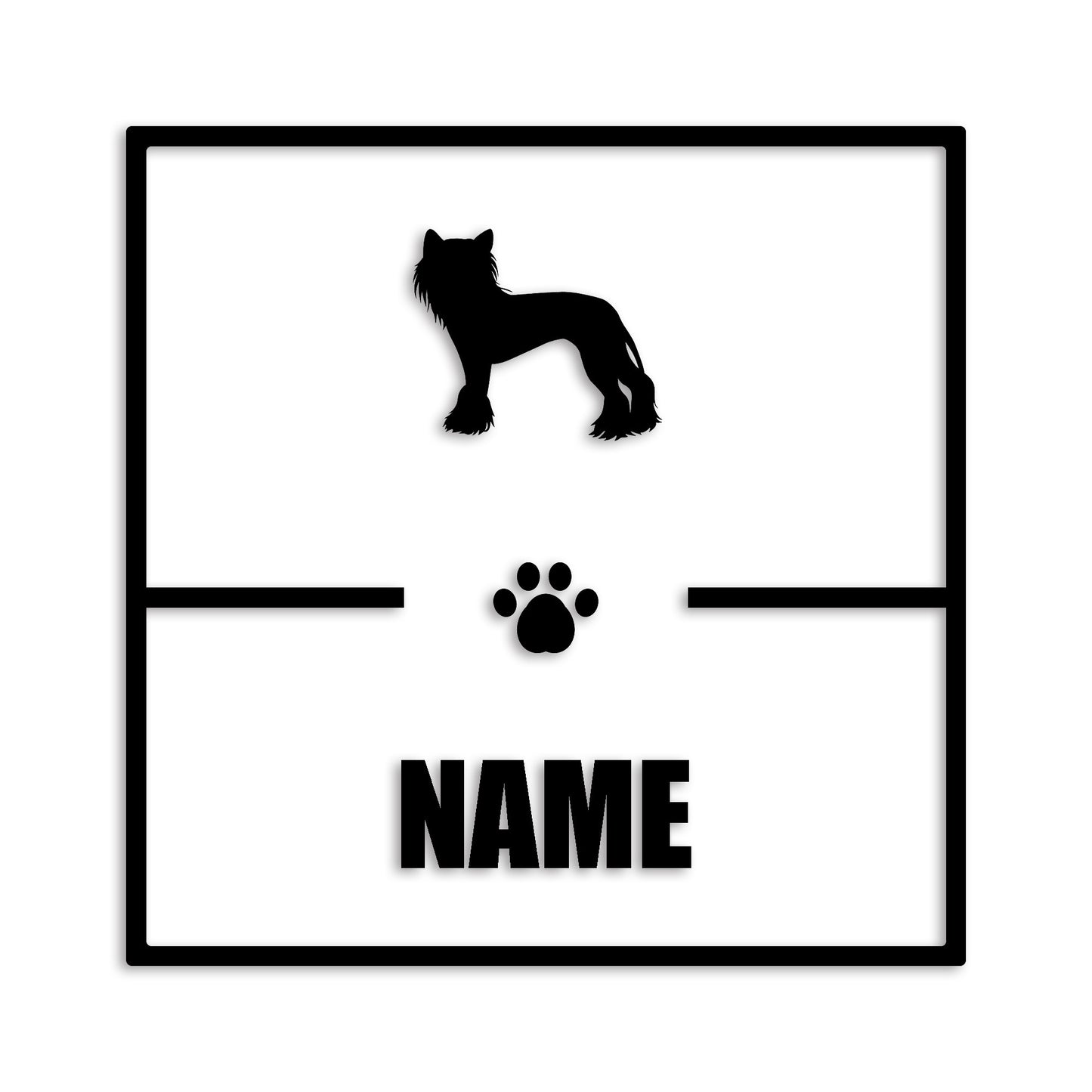 チャイニーズクレステッドドッグ 文字入れ可能 ペット 犬 カッティング ステッカー (st-145-48)