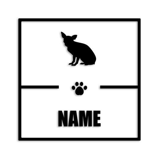 チワワ 文字入れ可能 ペット 犬 カッティング ステッカー (st-145-51)