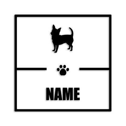 チワワ 文字入れ可能 ペット 犬 カッティング ステッカー (st-145-53)