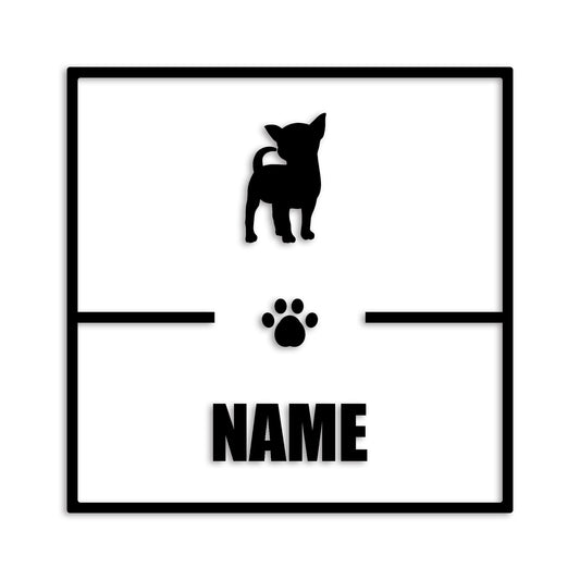 チワワ 文字入れ可能 ペット 犬 カッティング ステッカー (st-145-54)