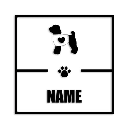 トイプードル 文字入れ可能 ペット 犬 カッティング ステッカー (st-145-55)