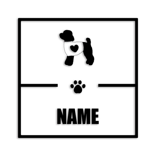 トイプードル 文字入れ可能 ペット 犬 カッティング ステッカー (st-145-55)