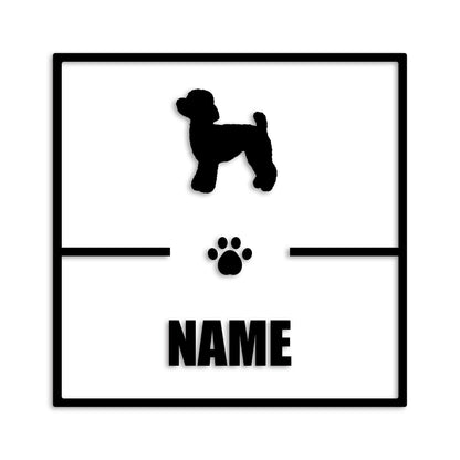 トイプードル 文字入れ可能 ペット 犬 カッティング ステッカー (st-145-56)