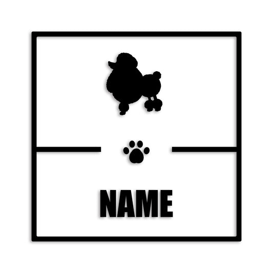 トイプードル 文字入れ可能 ペット 犬 カッティング ステッカー (st-145-57)