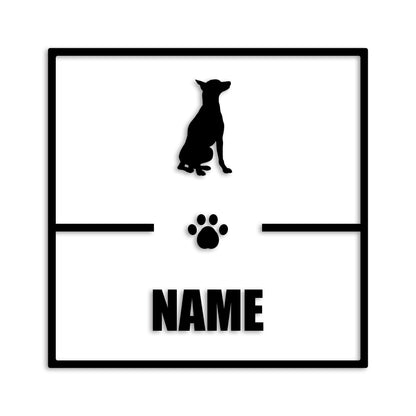 ドーベルマン 文字入れ可能 ペット 犬 カッティング ステッカー (st-145-62)