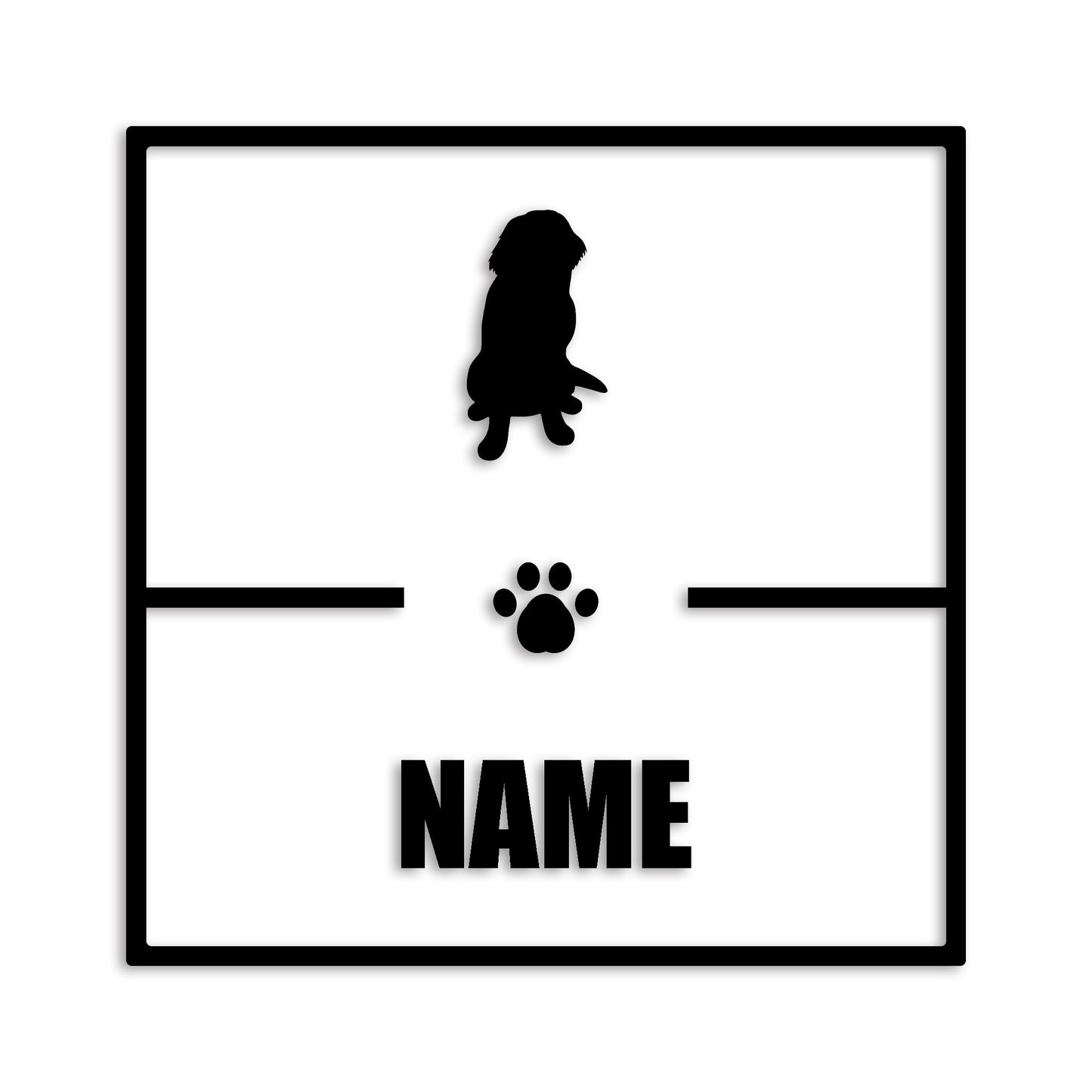 ニューファンドランド 文字入れ可能 ペット 犬 カッティング ステッカー (st-145-63)