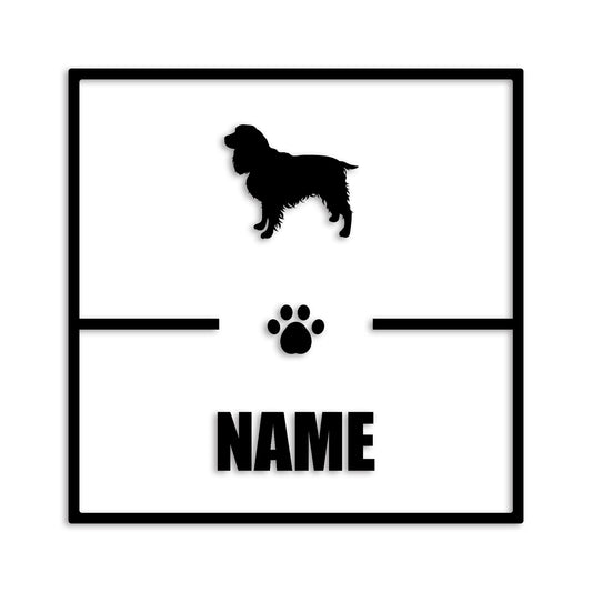 イングリッシュスプリンガ 文字入れ可能 ペット 犬 カッティング ステッカー (st-145-7)