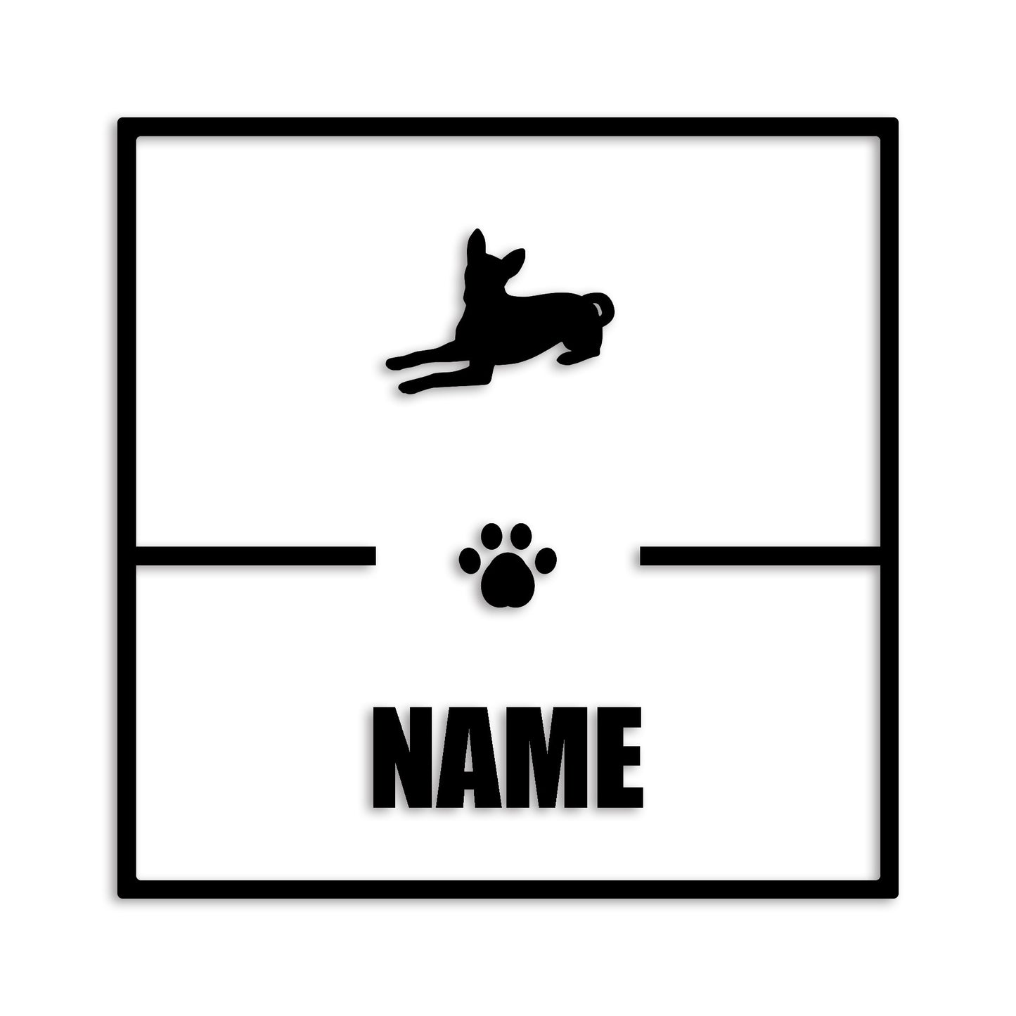 バセンジー 文字入れ可能 ペット 犬 カッティング ステッカー (st-145-70)