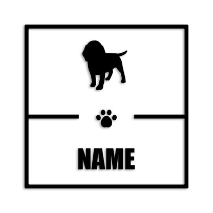 ビーグル 文字入れ可能 ペット 犬 カッティング ステッカー (st-145-77)