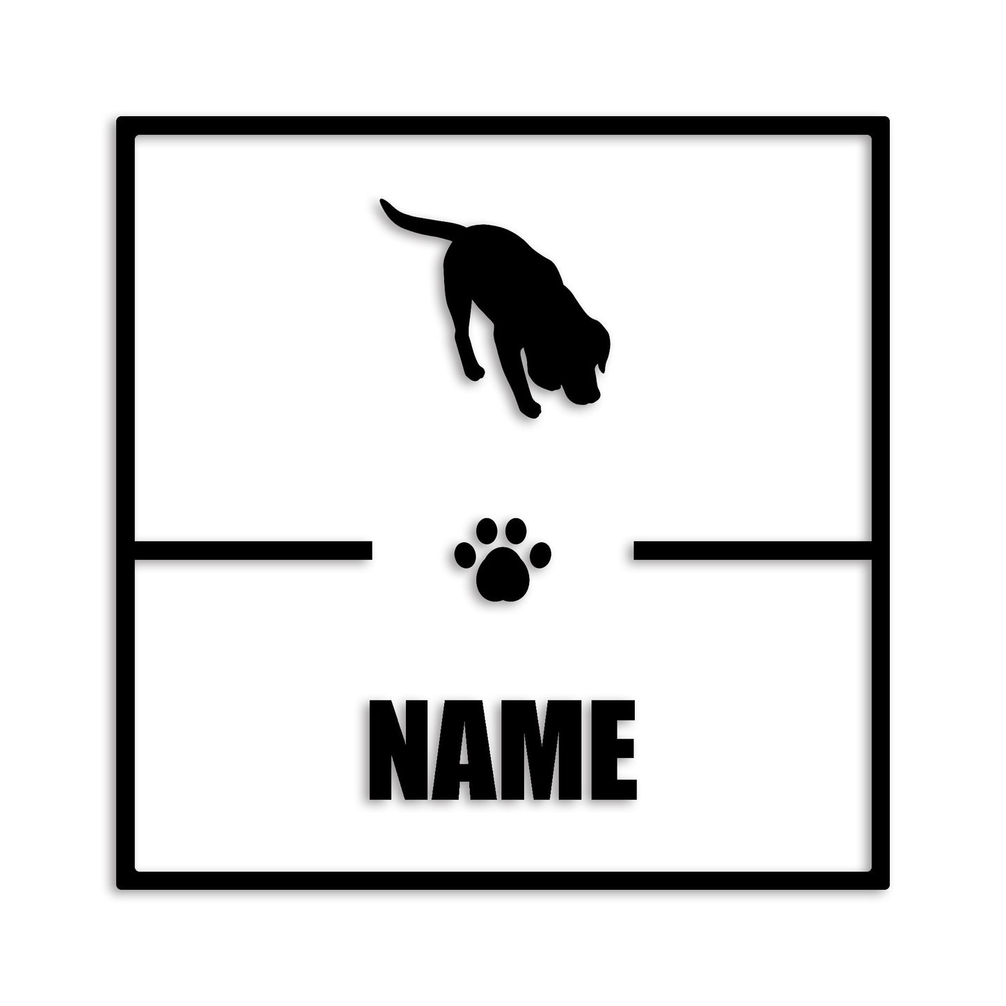 ビーグル 文字入れ可能 ペット 犬 カッティング ステッカー (st-145-80)