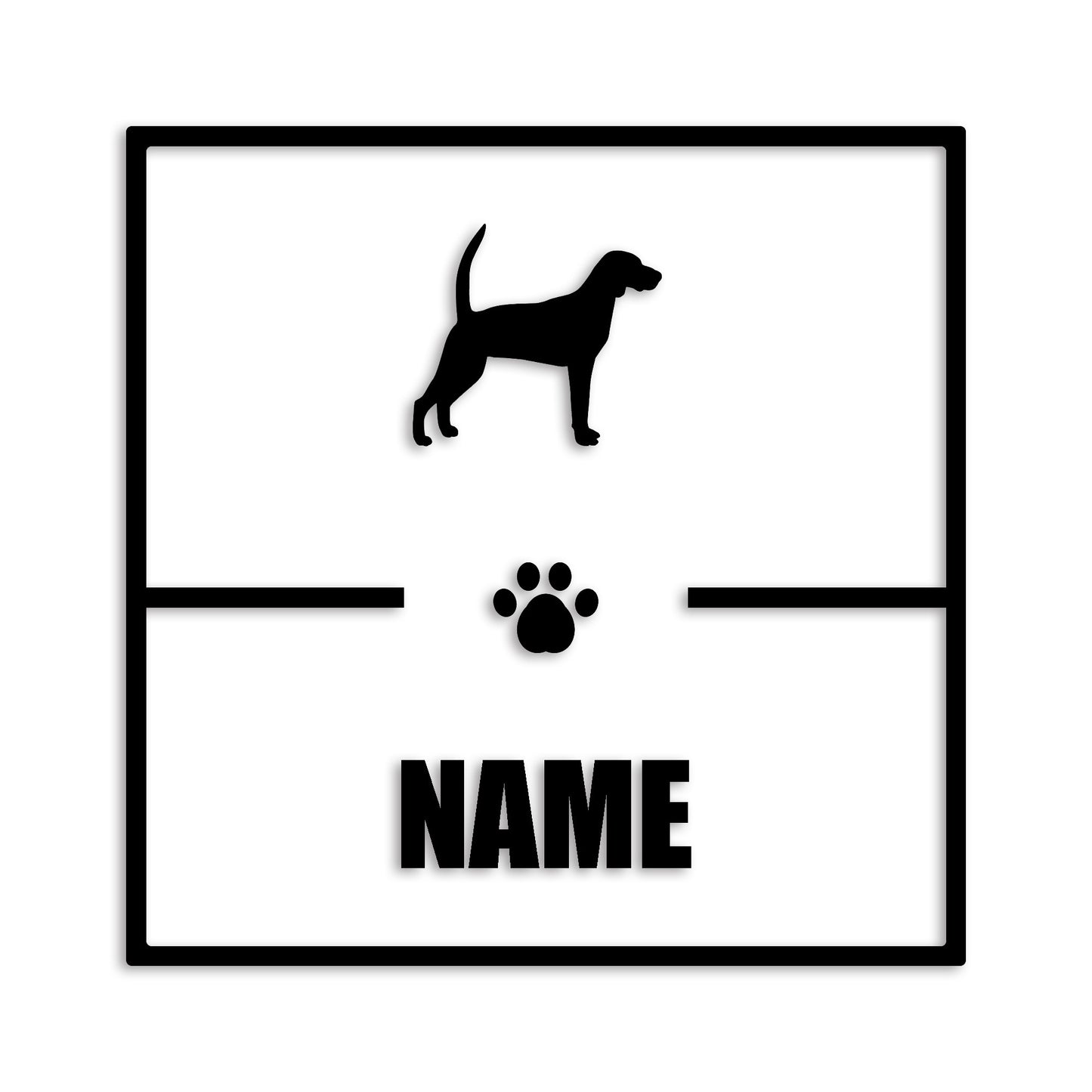 ビーグル 文字入れ可能 ペット 犬 カッティング ステッカー (st-145-81)